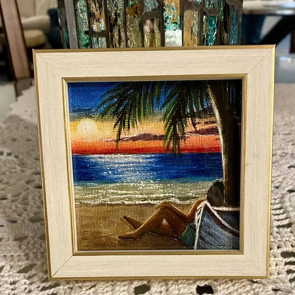 Hand Crafted Tropical Sunset Print - Picture 3 of 3